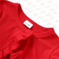 thumbnail image 4 of Valentine's Day Toddler Baby Girl Love Heart Printings Sleeveless Dress Ribbed Cardigan Two-Piece Set 9M-4Y, 4 of 5