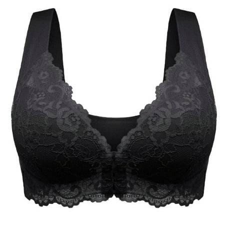 

Women s Adjustable Sports Front Closure Extra-Elastic Breathable Lace Trim Bra