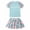 Blue, variant on Shadoumai Girls Swimsuit One Piece Size 8 Scalloped Tankini Set Quick Drying Color Block Bathing Suit Removable Chest Pad Swimwear with Cover Up Skirt
