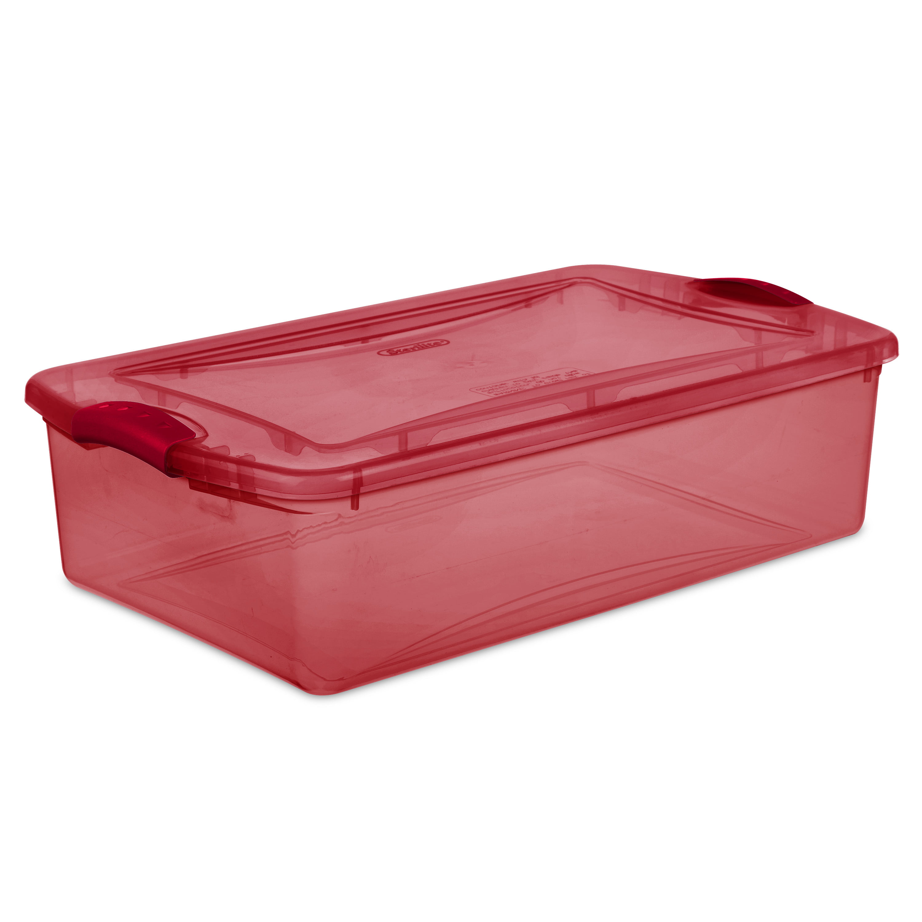 Sterilite Plastic 32 Qt. Latch Box Really Red Tint – Walmart