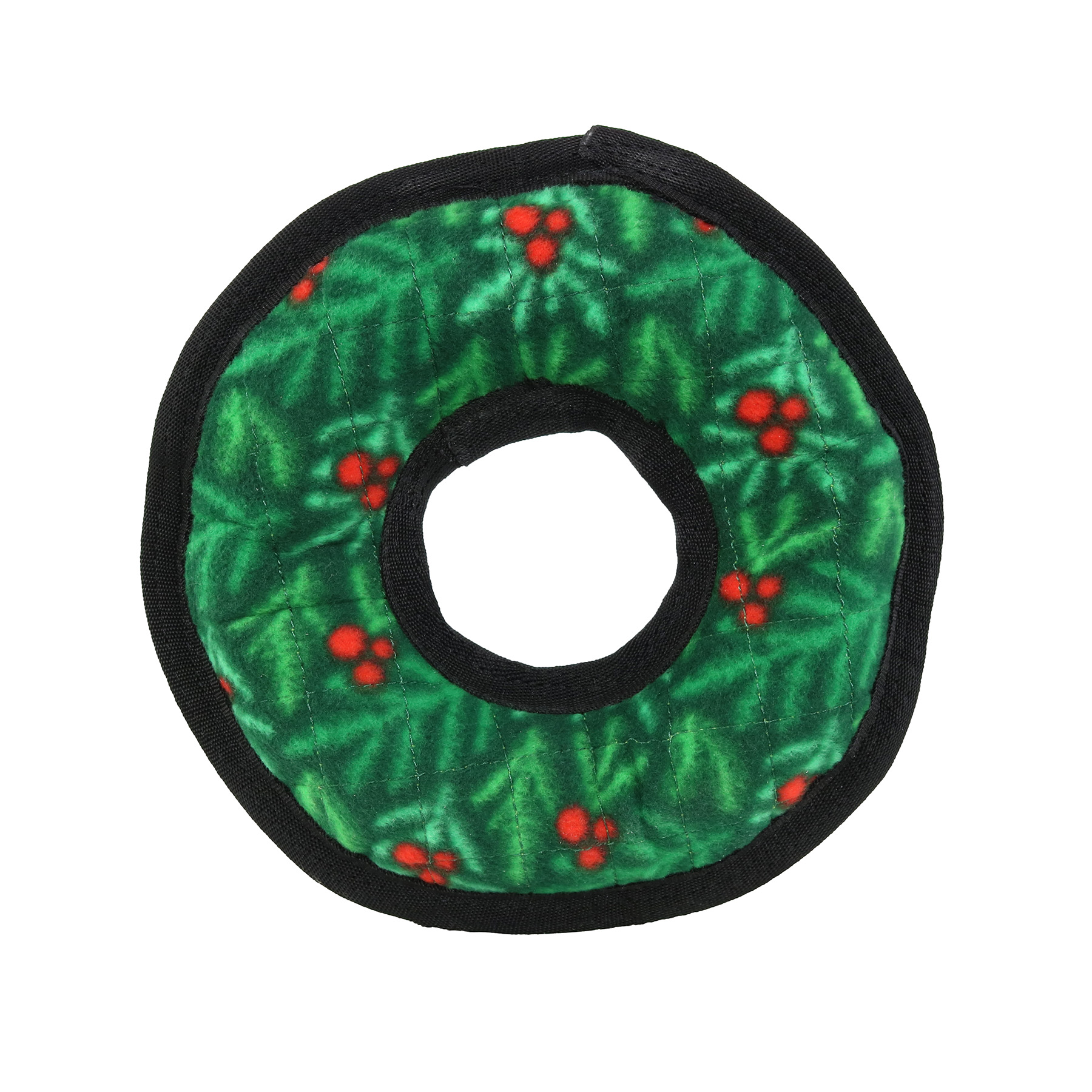 Tuffy Medium Ring Wreath, Durable Plush Squeaky Dog Toy