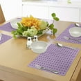 thumbnail image 4 of Ambesonne Nostalgic Place Mats Set of 4, Fashion Polka Dots, Standard Size, Plum Lilac, 4 of 6