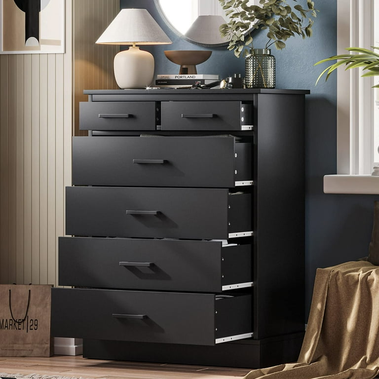 Tall black 2024 chest dresser