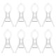 thumbnail image 1 of 8pcs Beach Towel Clips Clothes Pegs Clothing Hanger Clamp Jumbo Size Clips for Quilt Beach Chair Pool Loungers (Clear White), 1 of 4