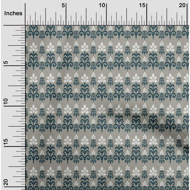 oneOone Viscose Chiffon Fabric Floral Ikat Decor Fabric Printed BTY 42 Inch Wide