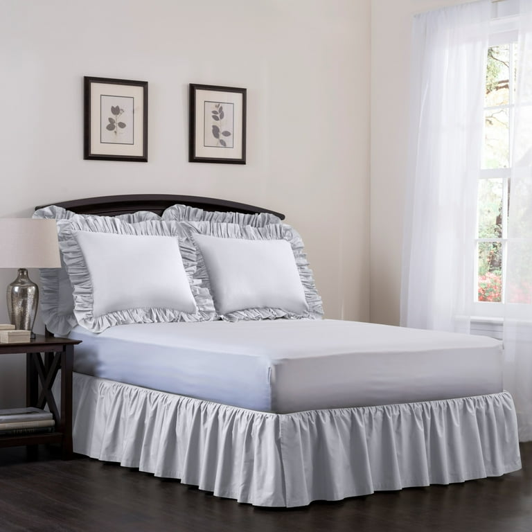 Off white clearance ruffle bed skirt