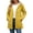 Yellow, variant on Plus Size Raincoat For Women, Mid-Length Hooded Waterproof Jacket With Striped Lining, Solid Color Outdoor Rain Slicker, Plus Size Spring Rain Gear Yellow 4XL