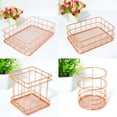 thumbnail image 4 of fastboy Metal Multi-functional Storage Basket - Organized And Efficient Solution For Office Storage Rose Gold 9**10cm,Circular pen holder 1Set, 4 of 6
