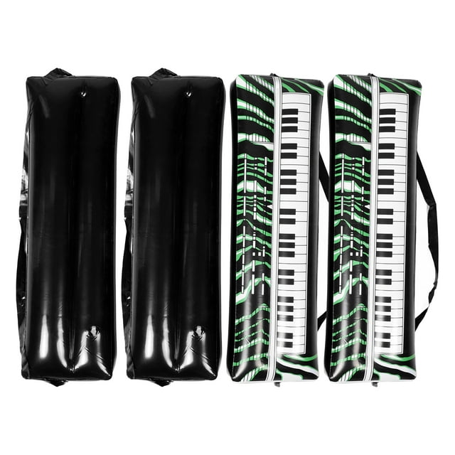 CIMAXIC Fête 4 Pcs Clavier Gonflable Piano Accessoires pour Réunions de Vacances Disco Fêtes Décoration Ballon Pvc Réutilisable Clavier Piano Ballon Décoration pour Fête Musicale, 23.62"X7.87"X3.15 Pouces
