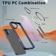 thumbnail image 4 of for iPhone 16 Case with Stand, Compatible with MagSafe, Magnetic Kickstand Case for iPhone 16, Military-Grade Protection Shockproof Case, Clear Acrylic + Soft TPU Material, Purple, 4 of 6