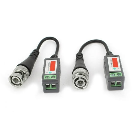 Utp Active Video Receiver Unique Bargains Cat5 CCTV Camera Passive UTP BNC Video Balun Transmitter Receiver 2 Pcs ()
