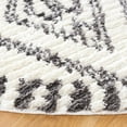 thumbnail image 3 of SAFAVIEH Marrakesh Xzavier Diamond Polyester Area Rug, Ivory/Dark Grey, 6'7" x 6'7" Round, 3 of 8