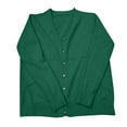 thumbnail image 3 of Sweater 2026 Spring Fall Solid Long Sleeve Seamless Knitted Cardigan Sweater Dark Green S, 3 of 4