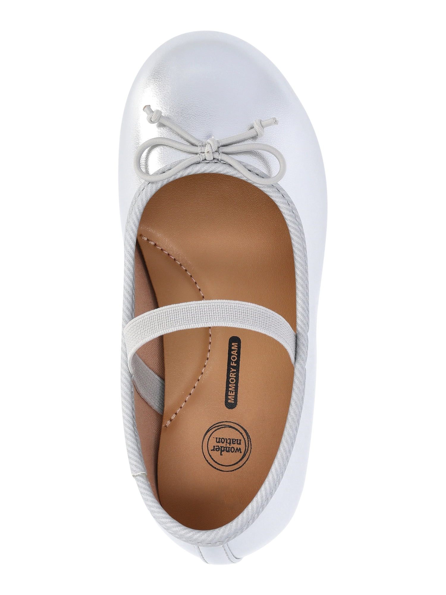 Wonder Nation Toddler Girls Bow Ballet Dress Shoes