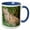 Blue/White, variant on 3drose, Bobcat Wildlife - Na02 Aje0287 - Adam Jones, 15oz Two-tone Blue Mug