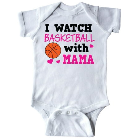 

Inktastic I Watch Basketball with Mama Gift Baby Girl Bodysuit