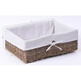 thumbnail image 4 of Large Seagrass Shelf Storage Basket with White Lining, 4 of 4