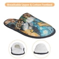 thumbnail image 3 of Fotbe Whimsical Cats Night Cafe Pantuflas Peludas para Mujer con Estampado, Zapatillas de Peluche, Zapatos de Invierno para Casa, Uso Interior y Exterior-Large, 3 of 8