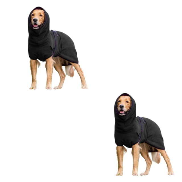 Greeniant Toalla De Albornoz Y Agradable Para La Piel Con Sudaderas Con Capucha Chaleco Para Mascotas De Algodón No Tóxico Abrigo Ropa Para Negro METRO 2Conjunto