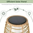 thumbnail image 3 of Grand Patio Outdoor Floor Lamp, LED Solar Powered Lantern for Garden, Poolside, Porch, Waterproof, Austin Natural Brown, 3 of 8