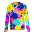 thumbnail image 4 of Tawop Mens T Shirts Crew Neck Long Sleeve Graphic Tie-Dye Casual Multicolor L, 4 of 5