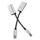 thumbnail image 4 of 1 Set 2pcs Tipo-C a adaptadores de 3,5 mm Adaptadores de auriculares 2 en 1 convertidores, 4 of 5