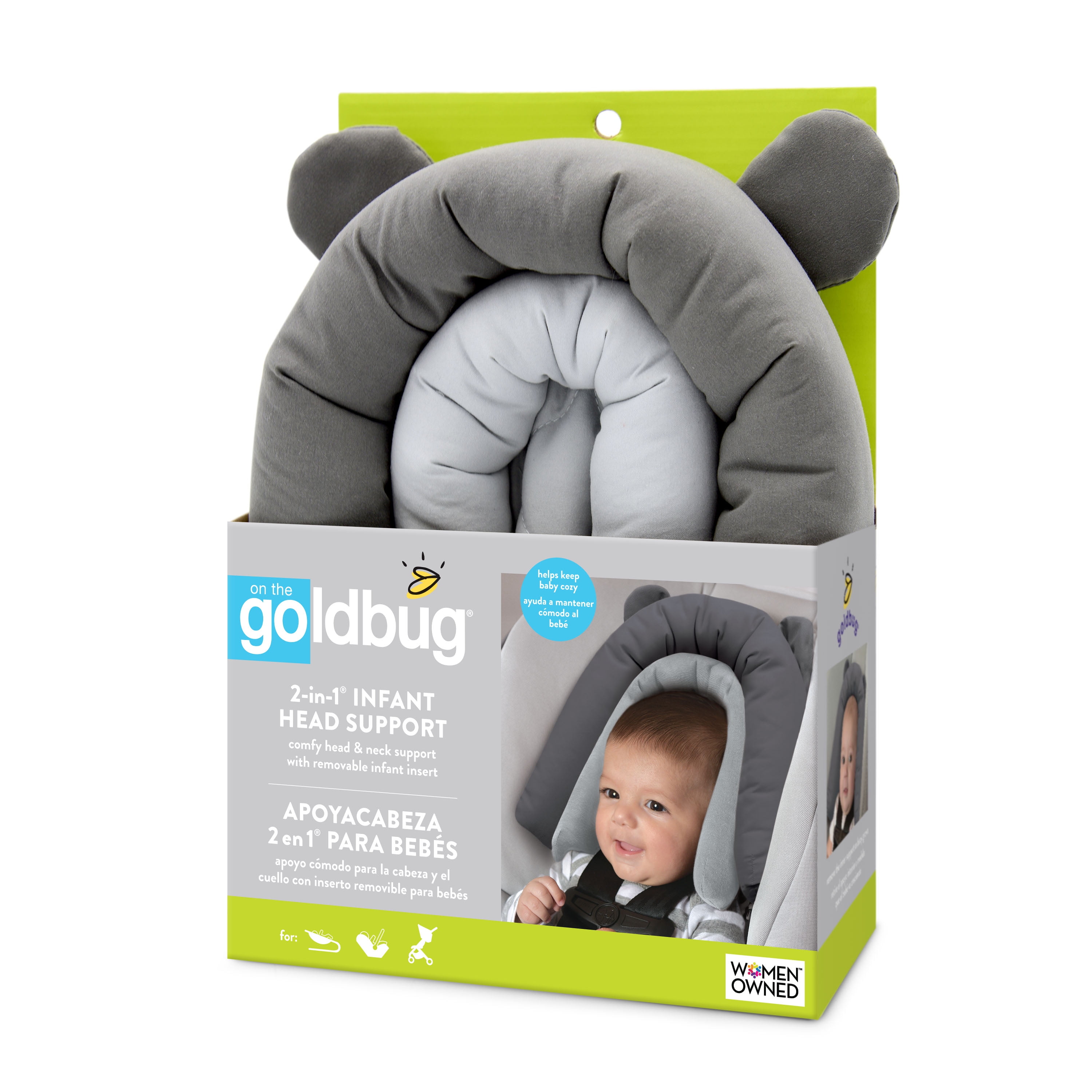 the Goldbug 2-in-1 Infant Head Support 