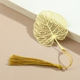 thumbnail image 4 of Eoperou Plant Vein Bookmark with Exquisite Tassel Hollow Design Classical Metal Leaf Page Marker Teacher Student Gift, 4 of 8