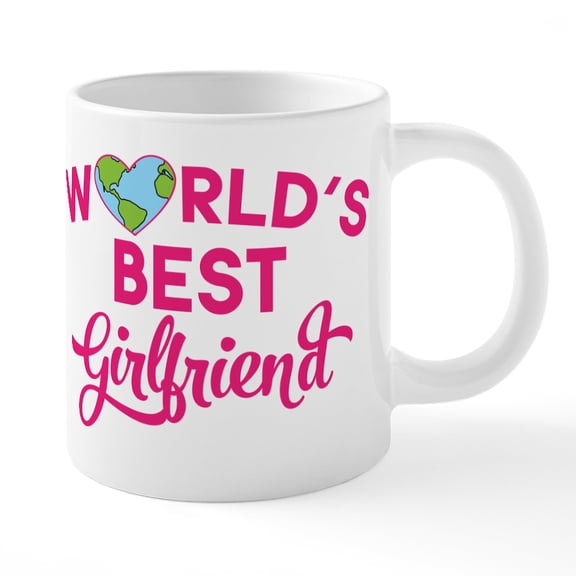CafePress - World's Best Girlfriend - 20 Oz White Ceramic Mega Mug