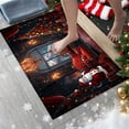 thumbnail image 2 of Uutvery Festive Christmas Non-Slip Kitchen Rugs Bathroom Mats Absorbent Doormat Entrance Decor Washable Quick Dry Soft Floor Mats 23.6x15.7 Inch Red Holiday, 2 of 6