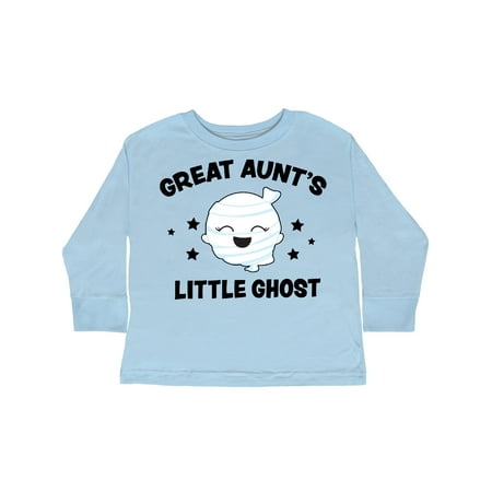 

Inktastic Cute Great Aunt s Little Ghost with Stars Gift Toddler Toddler Girl Long Sleeve T-Shirt