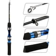 thumbnail image 2 of Sougayilang Ice Fishing Rod Winter Short FRP Fiber Lightweight Spinning Fishing Pole, 2 of 7