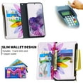 thumbnail image 2 of Dteck For Samsung Galaxy S20+ 6.7 inch Magnetic Patterned Leather Wallet Zipper Card Holder Stand Case Cover,Half Flower, 2 of 5