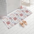 thumbnail image 2 of Vintage Baseball Elements Pattern Bathroom Rugs Mat,Non Slip Microfiber Bathroom Rug,Rubber Backing,Soft Bathroom Mats for Bathroom Floor,Tub and Shower,60x24in(150x60cm), 2 of 5