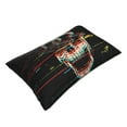 thumbnail image 3 of Balery Glitch Screaming Skull Pillow Covers,Bed Pilowcases,Reversible Plush Throw Pillow Covers End Pillow Encasement,Pillow Case - 20"X30", 3 of 9