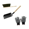 thumbnail image 1 of Tnarru Ensemble Pelle et Balayette en Métal pour Cheminée Intérieure Extérieure avec Gants Résistant à la Rouille, 1 of 8