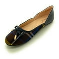 thumbnail image 4 of Two Tone Plaid with Solid Bow Ballerina Flats, 4 of 5