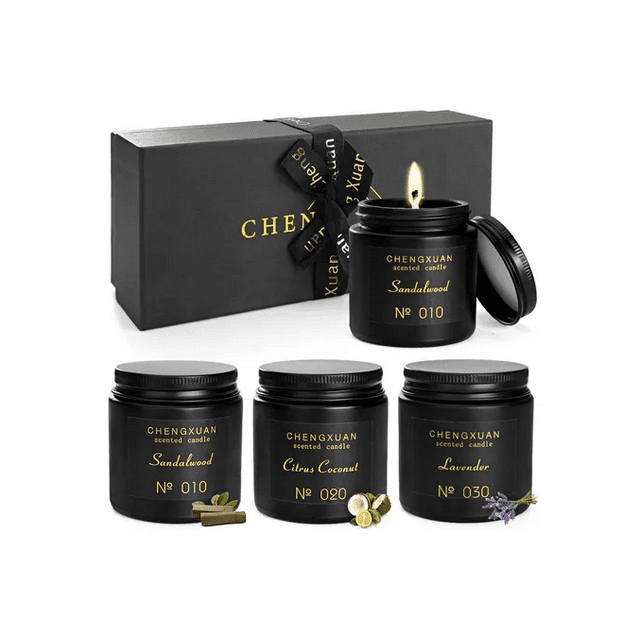 Vela Aromática Cera Soja Aromaterapia Regalo De Padre Xtellar negro