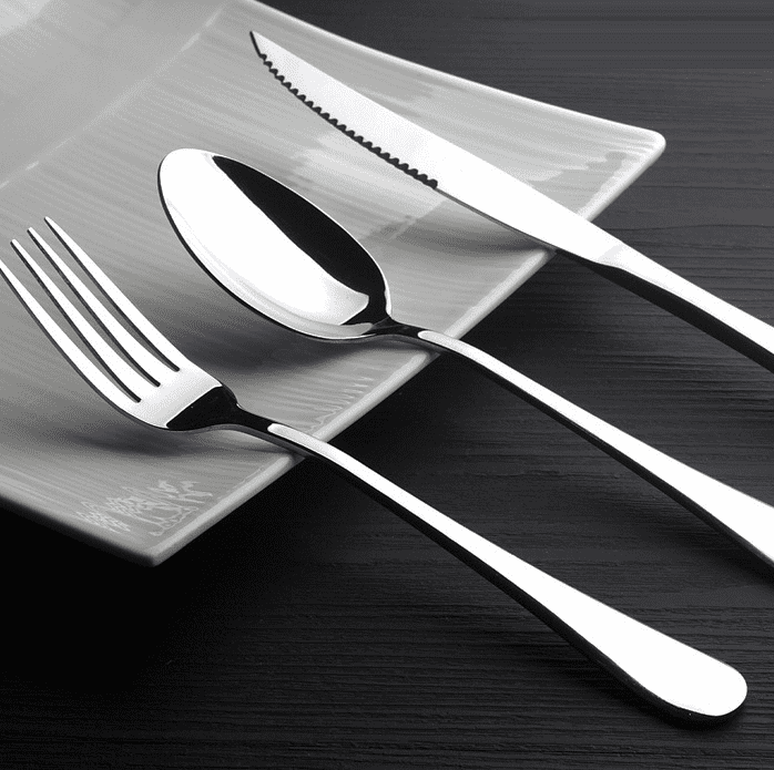 12 Pieces Stainless Steel Utensil Forks Spoons Knives Set, Mirror