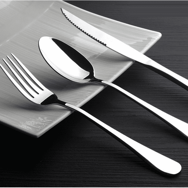 12 Pieces Stainless Steel Utensil Forks Spoons Knives Set, Mirror