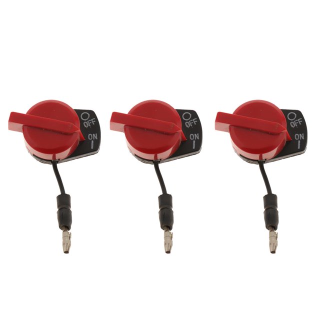 3x Interruptor Encendido / Apagado de Motor Stop Adecuado para per per per , Color Rojo Sharpla Interruptor de arranque Interruptor de apagado