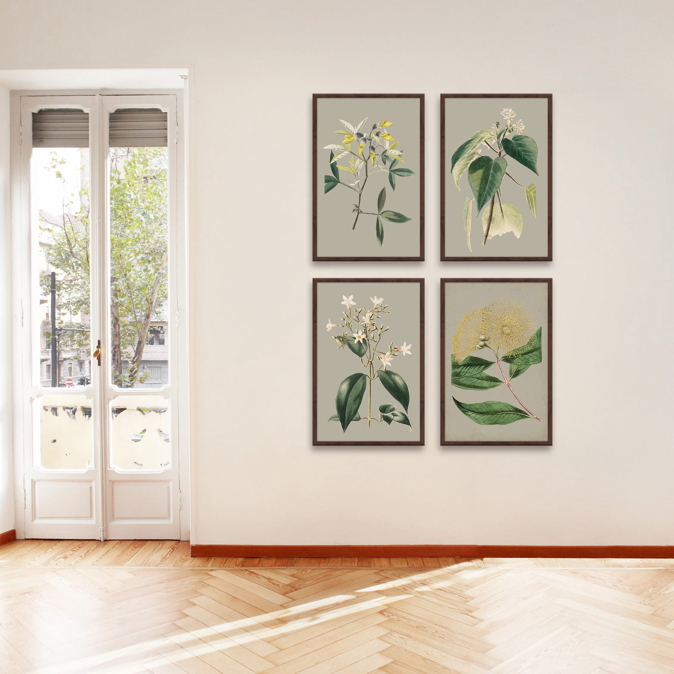 Green Botanicals Quadriptych