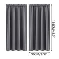 thumbnail image 3 of HYLLai Gray Blackout Curtains for Bedroom, Linen Curtains 44.9 Inch Length 1 Panels, Thermal Insulated Textured Blackout Curtains for Living Room, 27.8x44.9, 3 of 3