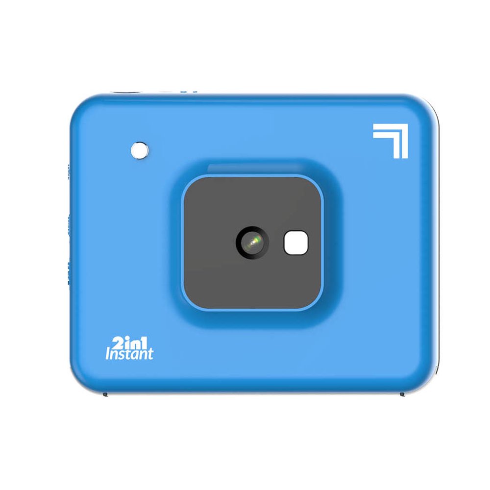 SHARPER IMAGE Instant Print Camera, 3" x 3" Print, 4Pass Tech, Blue