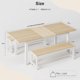 thumbnail image 2 of QinaQin Mesa de comedor extensible para 6 a 8 personas, de 120 a 160 cm, cubierta de madera MDF con estructura metálica, ideal para hogar u oficina, 2 of 6