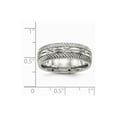 thumbnail image 6 of Stainless Steel Polished Diamond Cut Ring Size: 8; for Adults and Teens; for Women and Men, 6 of 6
