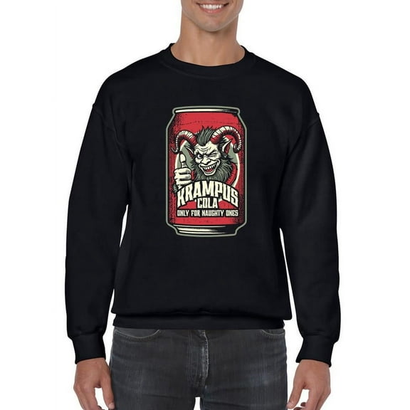 Krampus Can Naughty Dark Christmas Men's Sweatshirt