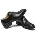 thumbnail image 4 of Santimon Black Dress Shoes for Men Cap Toe Lace-up Oxofrd Shoes Classic Formal Shoes for Wedding Party US 8.5, 4 of 8
