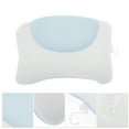 thumbnail image 2 of Unique Bargains 1 Pc Square Style Bath Pillow for Head and Neck 14.57"x9.06"x3.15" White Blue, 2 of 6