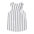 thumbnail image 3 of Jewelreauty Striped Sets for Women 2 Piece Sleeveless Knotted Tank Top and Shorts Casual Travel Summer Outfits (M, Black), 3 of 7